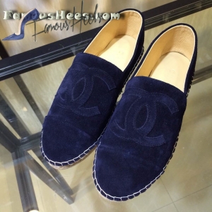 C flat Espadrilles dark blue suede